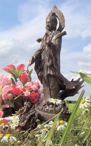 Transformation of Stress in home social life or work environment into creativity wisdom healing well-being & productivity - Copyright Quan Yin photo picture of Kwan Yin statue